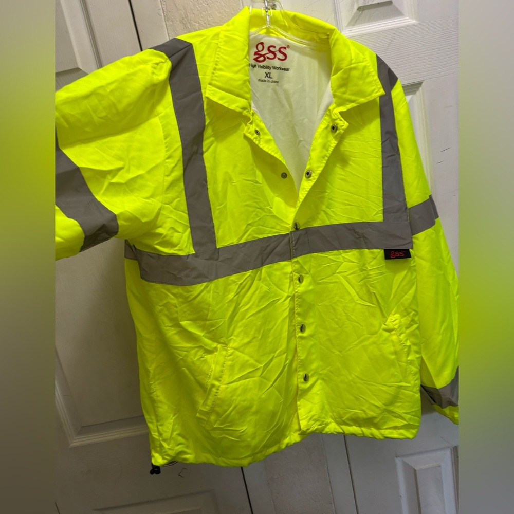 Safety Yellow Windbreaker Jacket